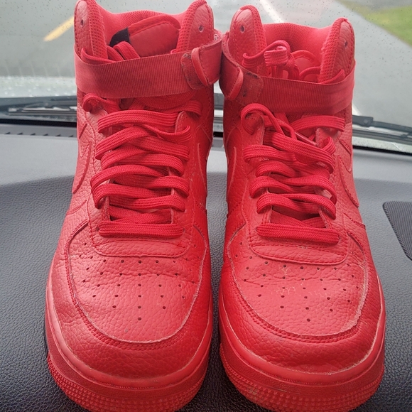 Nike Air Force 1 High - University Red - Black 